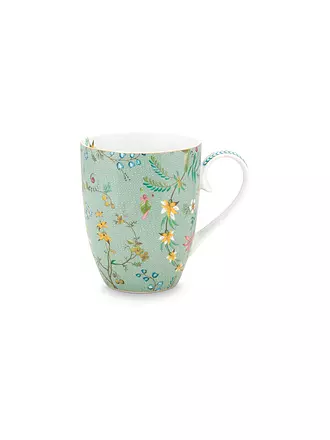 PIP STUDIO | Henkelbecher L 350ml  Jolie Flowers Blue | türkis