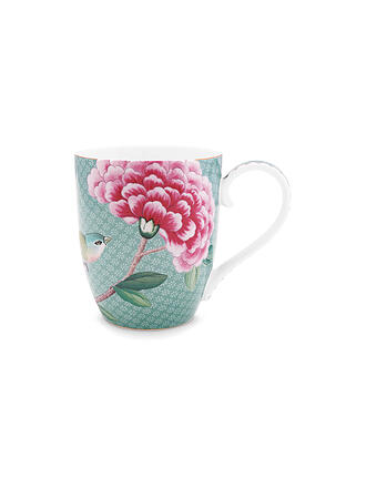 PIP STUDIO | Henkelbecher X-Large BLUSHING BIRDS 450ml Weiss | hellblau