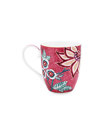PIP STUDIO | Henkelbecher XL 450ml Flower Festival Dark Pink | beere
