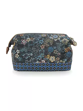 PIP STUDIO | Kosmetiktasche TUTTI I FIORI 22,5x9x15cm Medium Blue | dunkelgrün