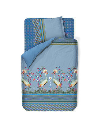 PIP STUDIO | Perkal Bettwäsche Flirting Birds 70x90cm / 140x200cm Blue | blau