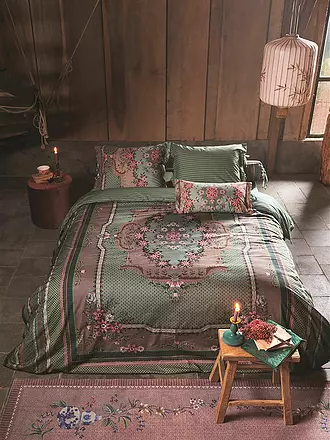 PIP STUDIO | Perkal Bettwäsche PIP CHIQUE 70x90cm / 140x200cm Green | dunkelgrün