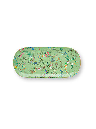 PIP STUDIO | Platte oval 33,3x15,5cm  Jolie Flowers Blue | hellgrün