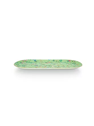 PIP STUDIO | Platte oval 33,3x15,5cm  Jolie Flowers Blue | hellgrün