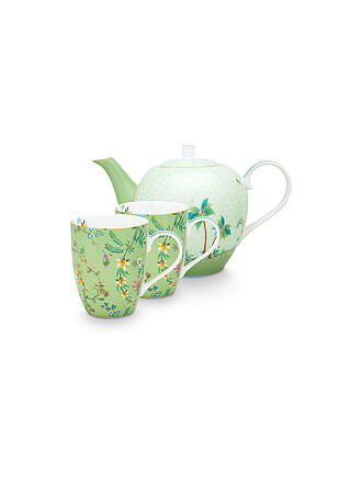 PIP STUDIO | Teekanne mit Henkelbecher Large Set Jolie | tuerkis