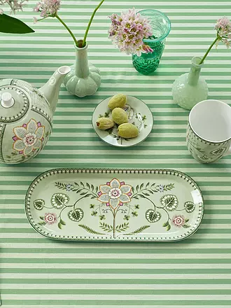 PIP STUDIO | Tortenplatte  LILY & LOTUS 33x15,5cm Light Green | hellgrün