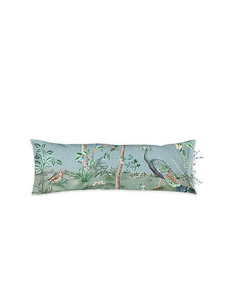 PIP STUDIO | Zierkissen gefüllt 30x90cm Okinawa Blue | weiß