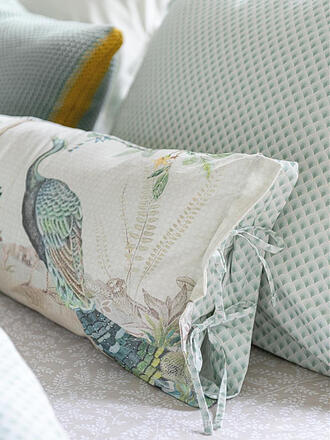 PIP STUDIO | Zierkissen gefüllt 30x90cm Okinawa Blue | weiß