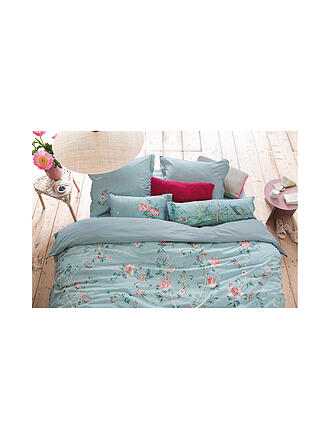 PIP STUDIO | Zierkissen gefüllt 30x90cm Okinawa Blue | weiß