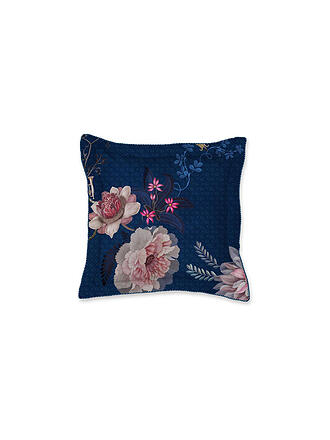 PIP STUDIO | Zierkissen gefüllt 45x45cm TOKYO BOUGUET white | dunkelblau