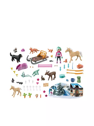 PLAYMOBIL | Adventskalender Pferde: Weihnachtliche Schlittenfahrt 71345 | keine Farbe