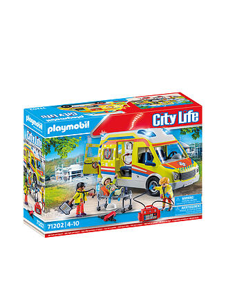 PLAYMOBIL | City Life - Rettungswagen mit Licht und Sound 71202 | keine Farbe