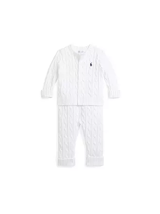 POLO RALPH LAUREN | Baby Set 2-tlg Cardigan und Hose | weiss