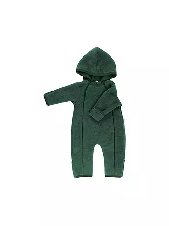 POPOLINI | Baby Wollfleece Overall | dunkelgrün