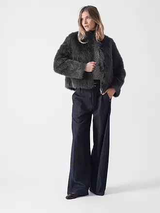 PRIDE TO BE | Jacke in Felloptik DANJA | grau