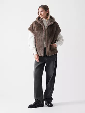 PRIDE TO BE | Jacke in Felloptik HOLA | braun