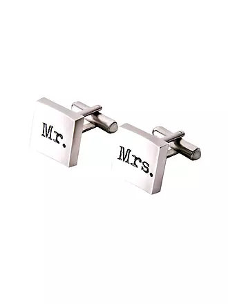PROFUOMO | Manschettenknöpfe MR.&MRS. | silber