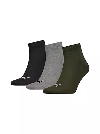 PUMA |  Sneakersocken 3er Pkg blue/grey melan | olive