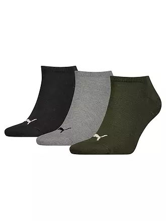 PUMA |  Sneakersocken 3er Pkg blue/grey melan | olive