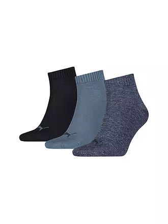 PUMA |  Sneakersocken 3er Pkg denim blue | bunt