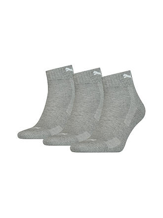 PUMA | Quarter Socks 3-er Pkg. grey melange | schwarz