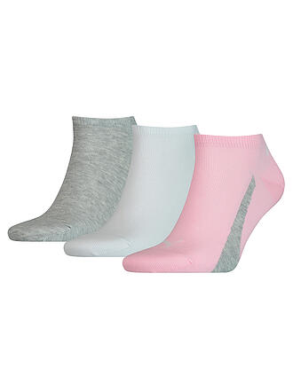 PUMA | Sneaker Socken 3er Pkg black / white / grey | rosa