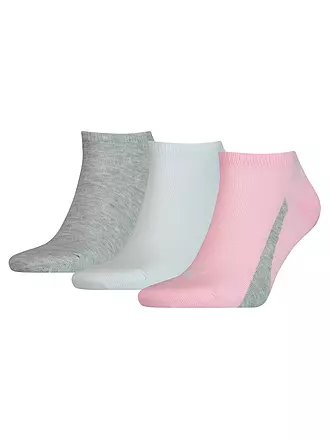 PUMA | Sneaker Socken 3er Pkg black / white | rosa
