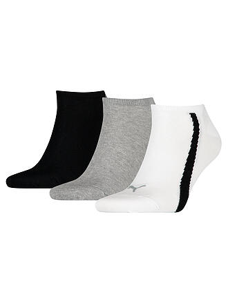 PUMA | Sneaker Socken 3er Pkg navy / grey / strong blue | weiss