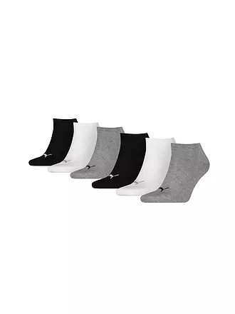 PUMA | Sneaker Socken 6er Pkg. black grey | schwarz