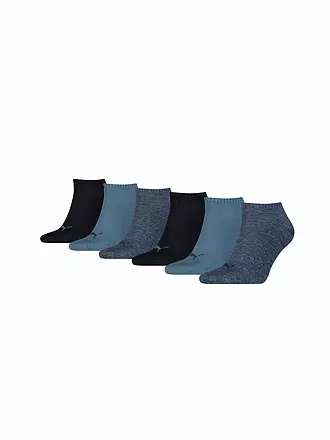 PUMA | Sneaker Socken 6er Pkg. black grey | blau