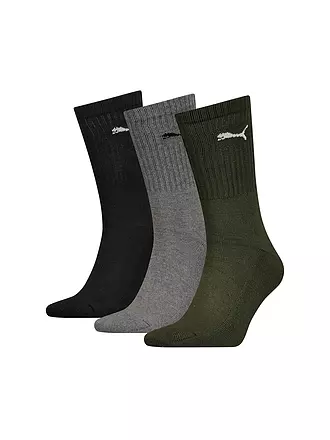 PUMA | Socken 3er Pkg green combo | schwarz