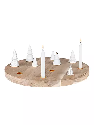 RAEDER | Kerzenhalter Winterwald 28cm Weiss | weiss