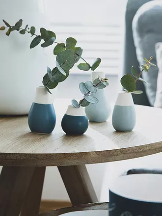 RAEDER | Mini Pastellvasen 4er Set | blau