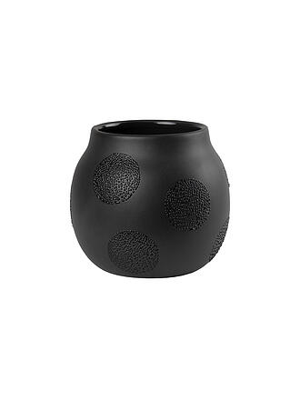 RAEDER | Perlenvase 10x11cm Schwarz | schwarz