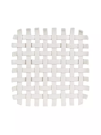 RAEDER | Schale FLECHTEREI 25x25x1,8cm Kunststück | weiss