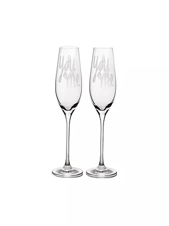 RAEDER | Sektglas 2er Set Herzen | transparent