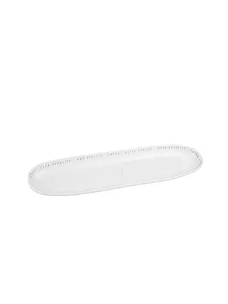 RAEDER | Servierplatte Guten Appetit 40x10x2,3cm | weiss