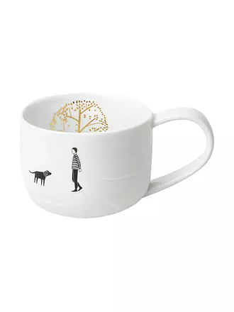 RAEDER | Tasse AUSZEIT PARKSPAZIERGANG 9,5x7cm Weiss | weiss