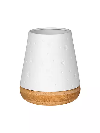 RAEDER | Weihnachs Windlicht Sternchen 7,3x8,6cm Weiss | weiss