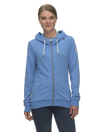 RAGWEAR | Sweatjacke FLORA | hellblau