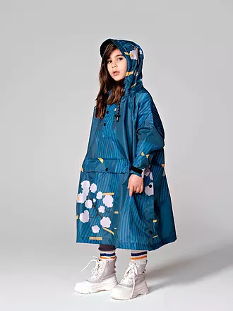 RAINKISS | Kinder Regenjacke - Regenponcho Pink Panth | blau