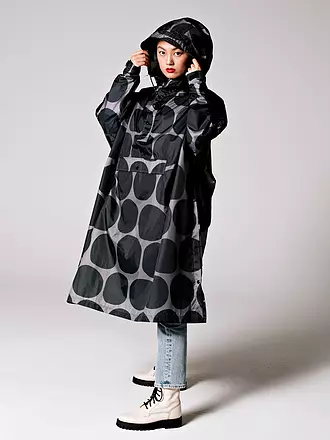 RAINKISS | Regenjacke - Regenponcho Black Polka | schwarz