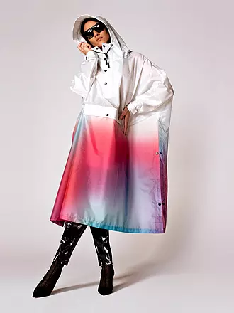 RAINKISS | Regenjacke - Regenponcho Digi Spring Camo | weiss