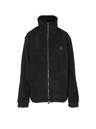 RAINS | Jacke in Felloptik KOFU | schwarz