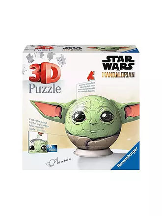 RAVENSBURGER | 3D Puzzle - Ball Mandalorian Grogu mit Ohren 72 Teile | keine Farbe