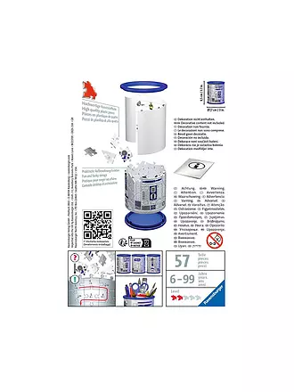 RAVENSBURGER | 3D Puzzle - Utensilo Star Wars R2D2 54 Teile | keine Farbe