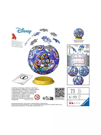 RAVENSBURGER | 3D Puzzle-Ball Disney Charaktere 72 Teile | keine Farbe