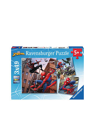 RAVENSBURGER | Kinderpuzzle - Spider-Man beschützt die Stadt - 3x49 Teile | keine Farbe