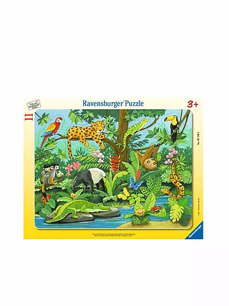 RAVENSBURGER | Kinderpuzzle - Tiere im Regenwald  11 Teile | keine Farbe