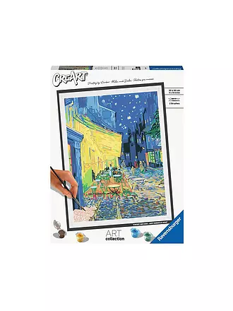 RAVENSBURGER | Malen nach Zahlen - ART Collection: Café Terrace at Night  (Van Gogh) | keine Farbe